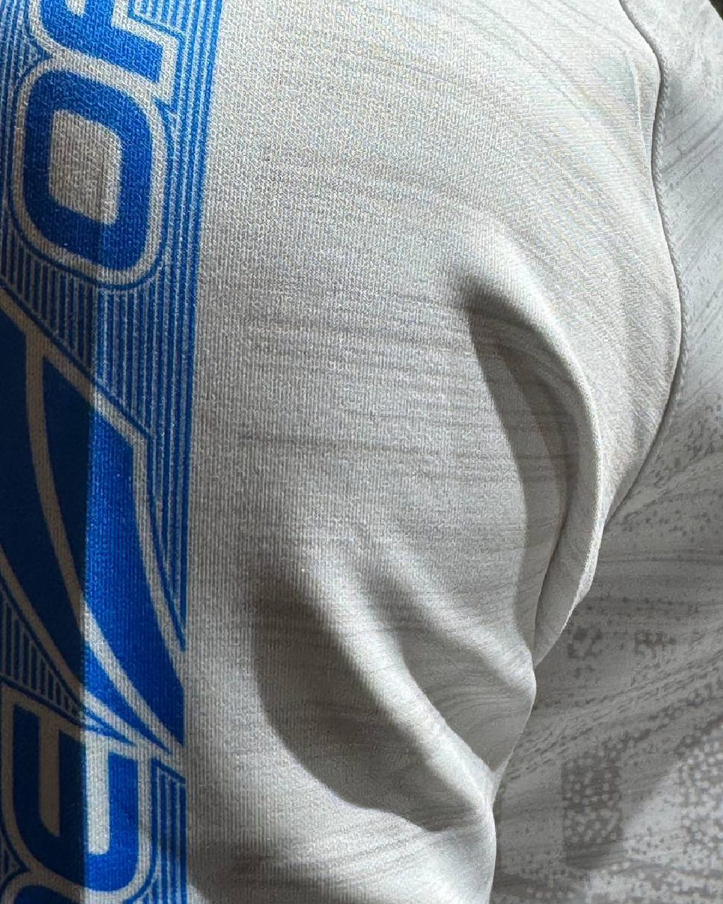 White &amp; Blue Winter Polo Shirt